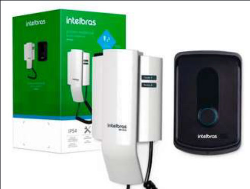 Interfone para comunicação e controle de entrada.